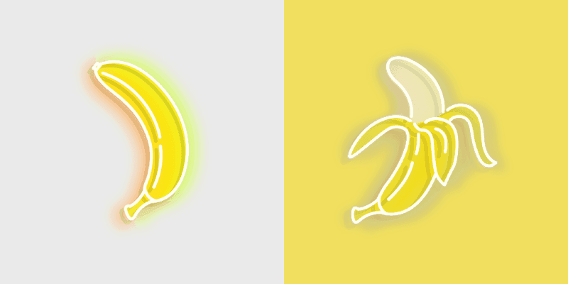Neon Banana Cute Cursor Pack