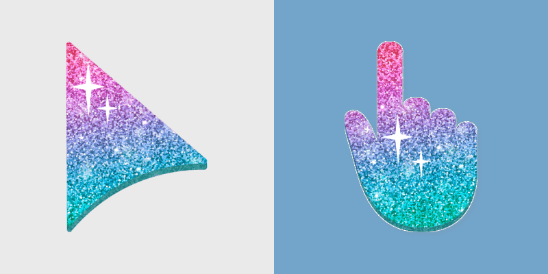 Custom Cursor Pack: Iridescent Glitter Magic