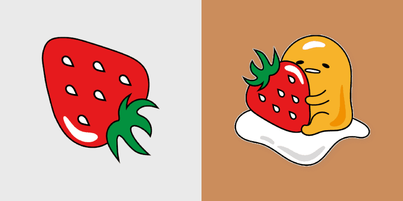 Cute Cursor Collection - Gudetama Strawberry Pack