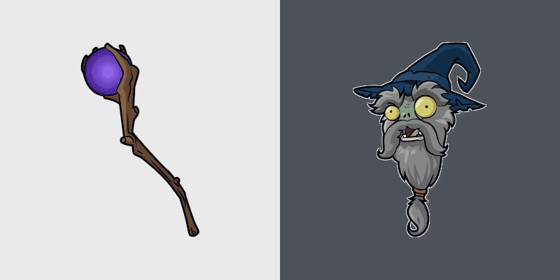 Cute Cursor Pack - Zombie Wizard Magic