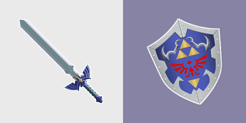 Custom Cursor Pack - Zelda's Master Sword & Shield