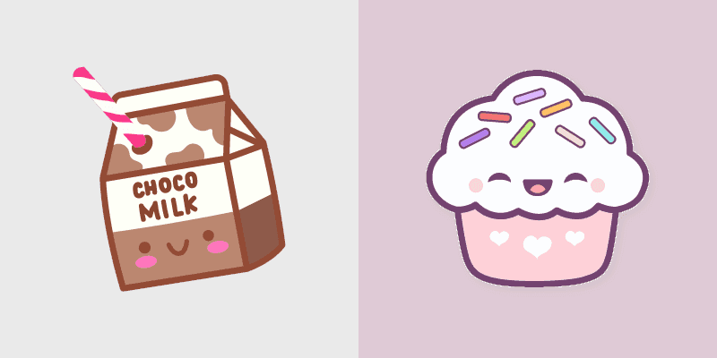 Cute Cursor Pack - Chocolate Milk and Cupcake