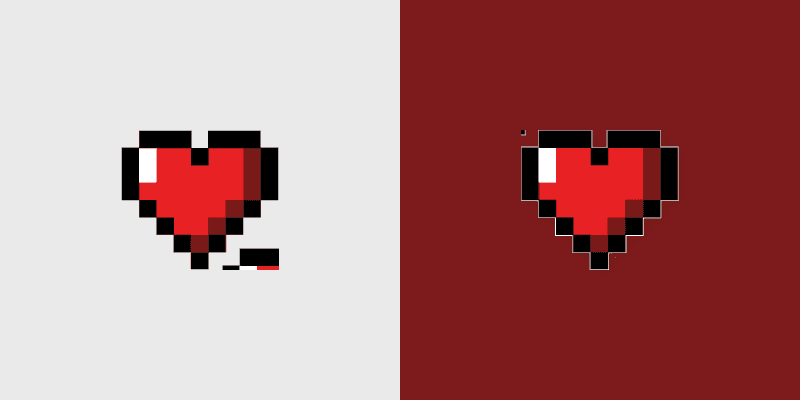 Pixel Heart and Planet Cute Cursor Pack