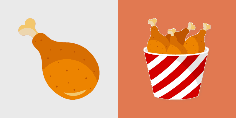 Cute Fried Chicken Leg Cursor Pack