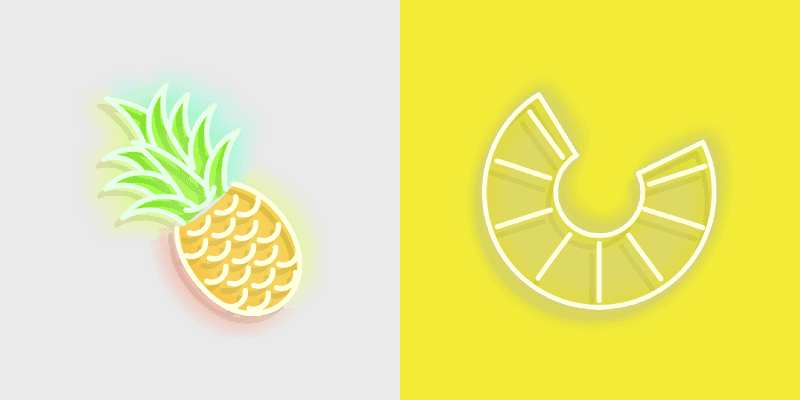 Neon Pineapple Cursors Pack