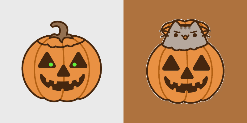 Pusheen's Spooky Cursor Pack for Halloween