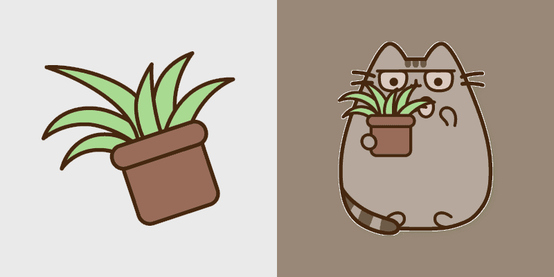 Pusheen's Whimsical Spring Cursor Pack