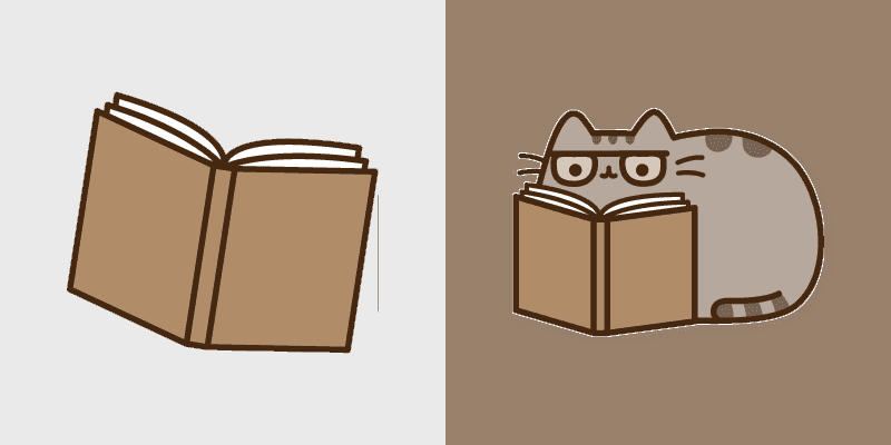 Pusheen's Whimsical Bookworm Cursors Pack