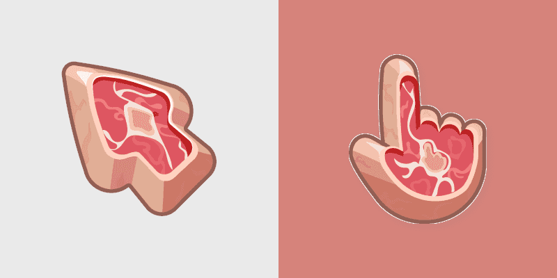 Custom Meaty Mouse Cursors Pack