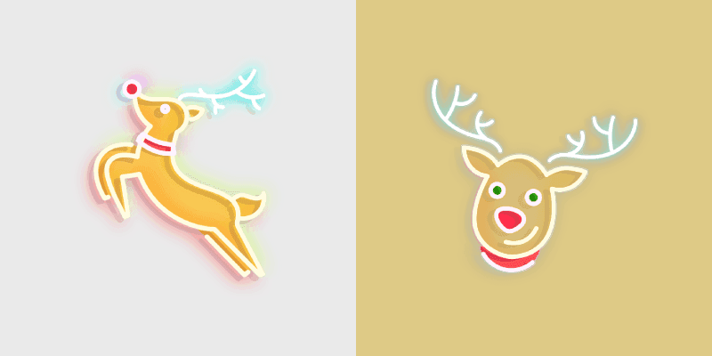 Custom Cursor Pack: Neon Holiday Cheer