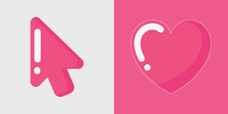 Cute Minimalist Heart Cursor Pack