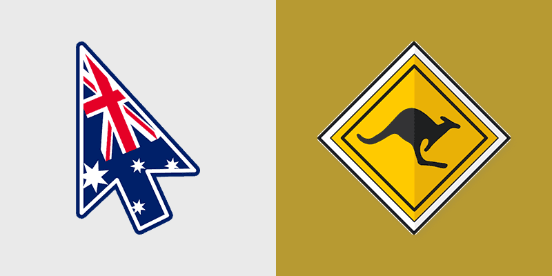 Kangaroo Cute Mouse Cursor Pack