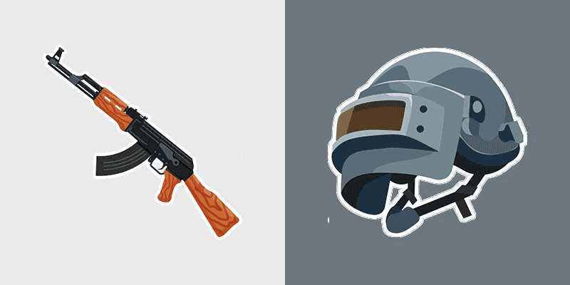 Cute Cursor Pack - PUBG Helmet & AKM