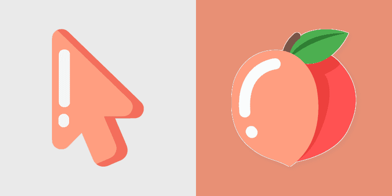 Cute Peachy Cursors Pack