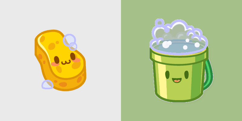 Cute Cursor Pack: Sponge & Bucket Friends