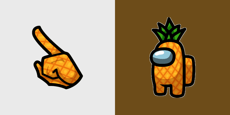 Custom Pineapple Among Us Cursor Pack