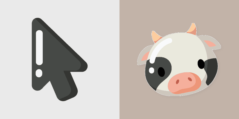Cute Cow Cursor Pack for Windows