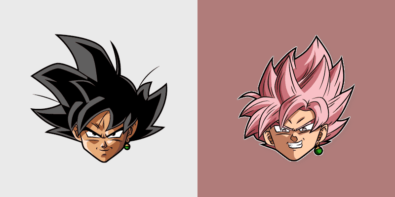 Custom Goku Black and Super Saiyan Rosé Cursor Pack
