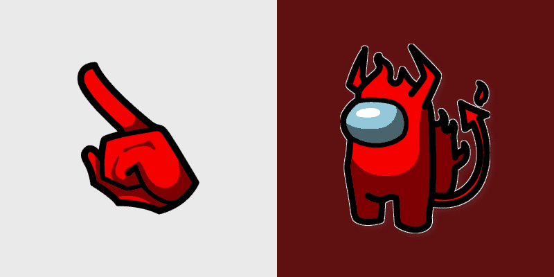 Among Us Devil on Fire Custom Cursor Pack