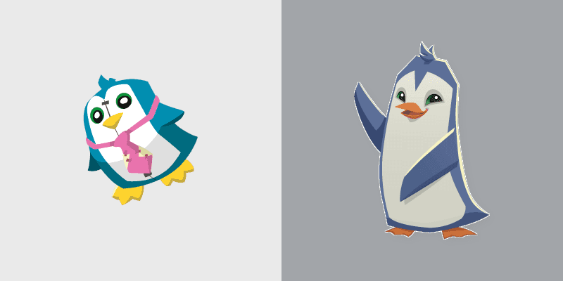 Cute Animal Jam Penguin Cursor Pack