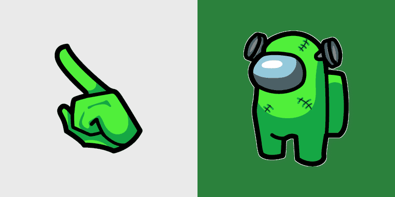 Among Us Custom Cursor Pack: Frankenstein's Monster