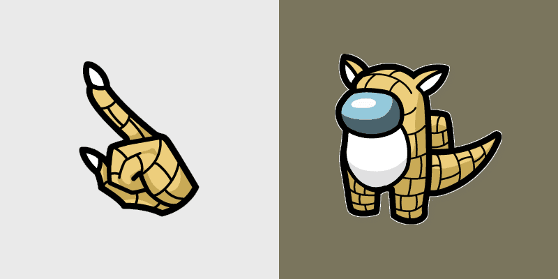 Cute Among Us Sandshrew Cursor Pack
