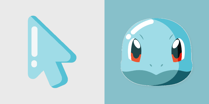 Cute Squirtle Cursor Pack