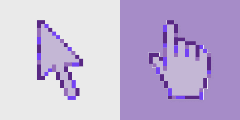 Lavender Pixel Cute Cursor
