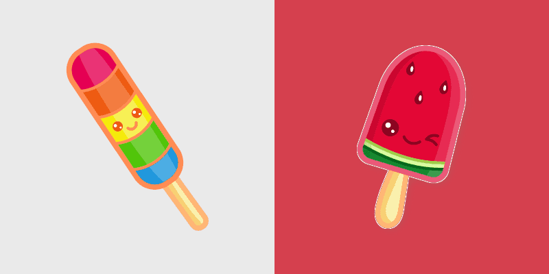 Cute Cursor Pack: Rainbow & Watermelon