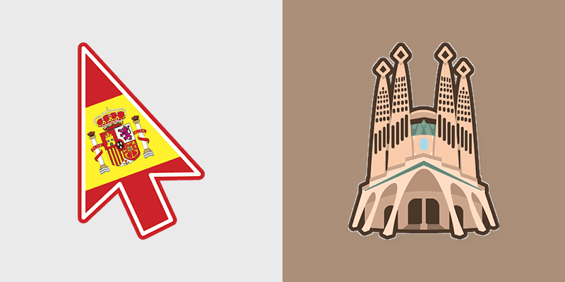 Cute Spain La Sagrada Familia Mouse Cursor Pack