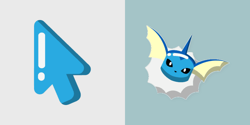 Cute Water-Type Vaporeon Cursor Pack