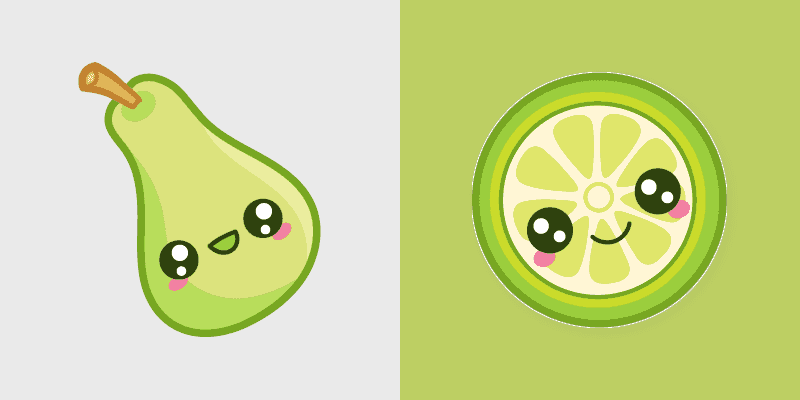 Adorable Cute Cursor Pack with Pear & Lime