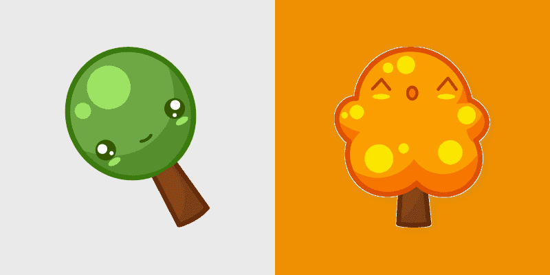 Cute Cursor Packs - Summer & Autumn Tree Edition