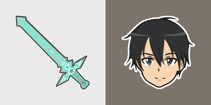 Custom Cursor - Sword Art Kirito Dark Repulser