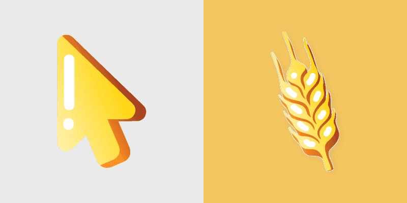 Cute Cursor Pack - Wheat Delight