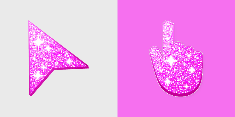 Cute Cursor Pack - Pink Glitter