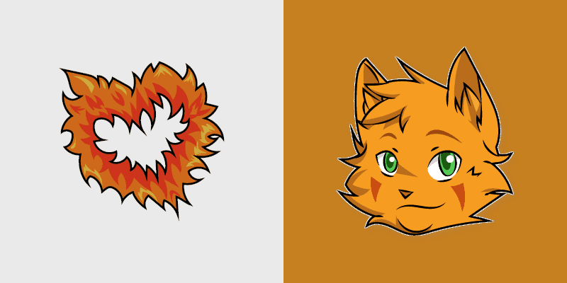 Custom Cursor Firestar and Heart