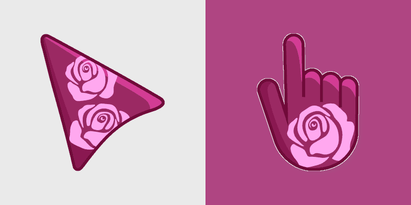 Custom Cursor Pack - Pink Admiration Roses