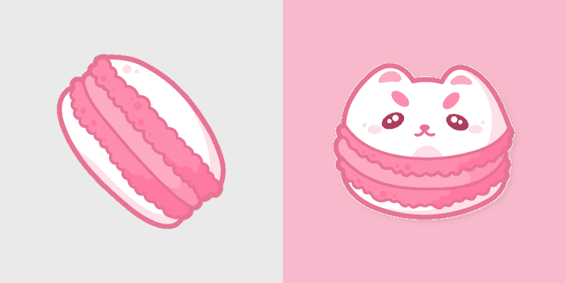 Cute Cat-Macaron Cursor Pack