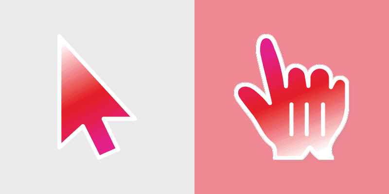 Romantic Love Gradient Cursor Pack