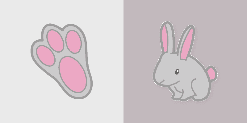 Cute Cursor Pack - Gray Bunny