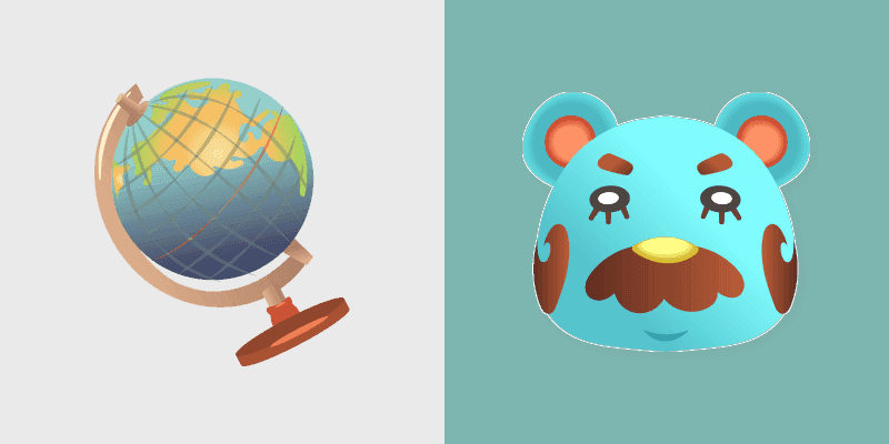 Custom Cursor Pack - Animal Crossing Beardo & Globe