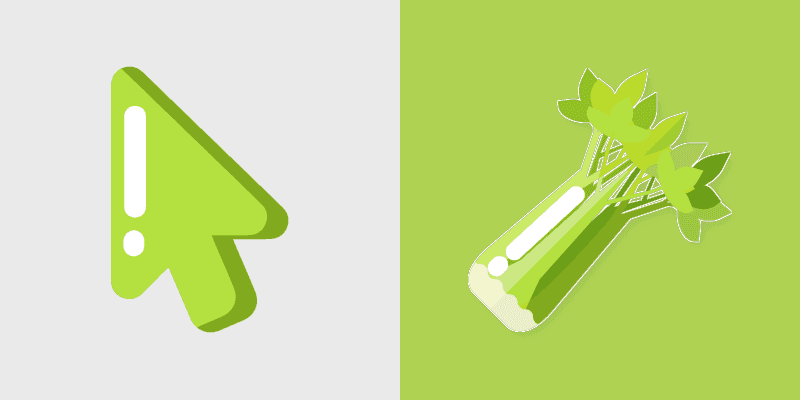 Modern Celery Custom Cursor Pack