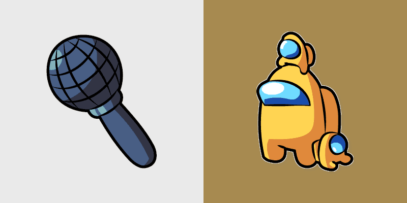 Custom Cursor Pack - Yellow FNF Crewmate