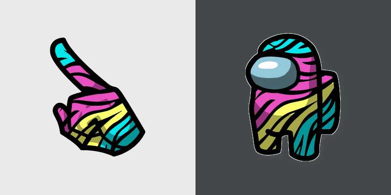 Cute Cursor Pack - Among Us Zebra Cursor