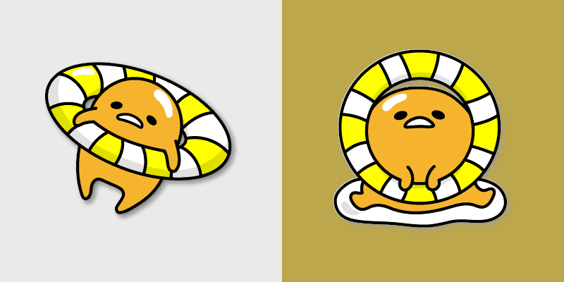Gudetama Swimming - Cute Cursor Pack