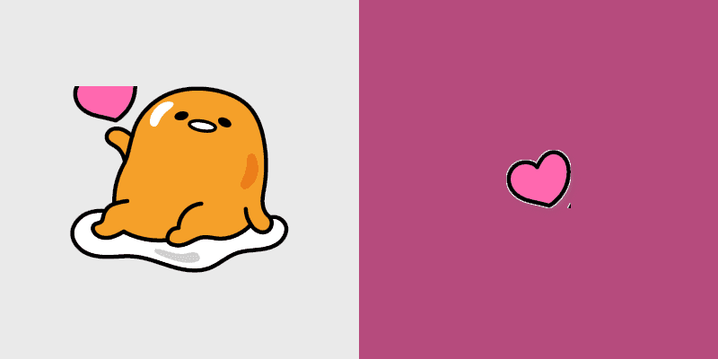 Cute Cursor Pack - Gudetama Love