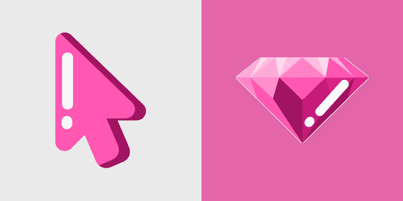 Chic Minimal Ruby Cursor Pack