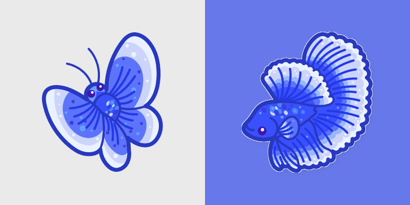 Cute Cursor Pack - Butterfly and Fish