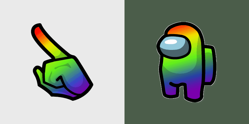 Among Us Cute Rainbow Cursor Pack